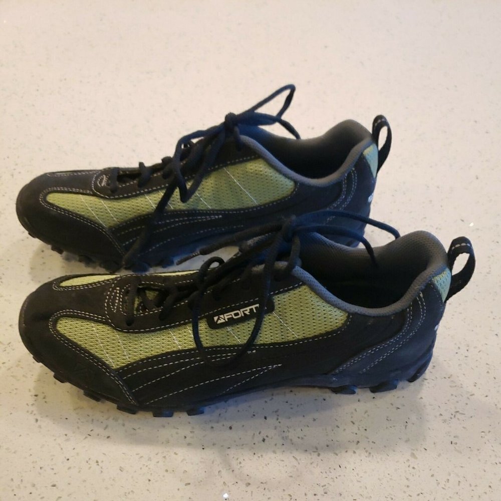 Forte Transverse 20-5592 Mens 8M Euro 41 Black & Green  Cycling Shoes